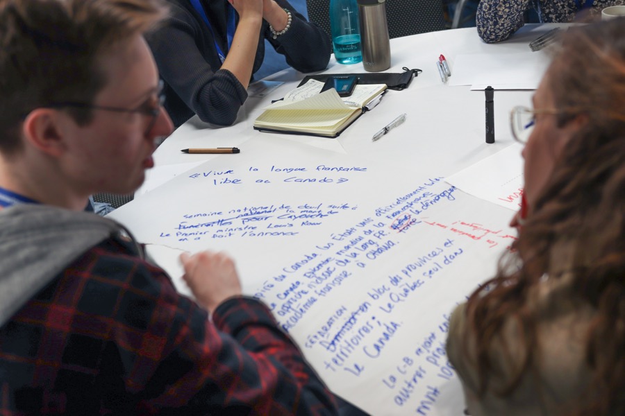 Séance de travail du groupe de la réflexion jeunesse