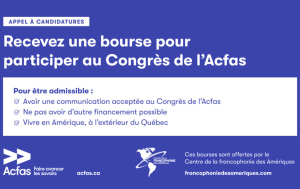 Recevez une bourse pour participer au 91e Congrès de l’Acfas