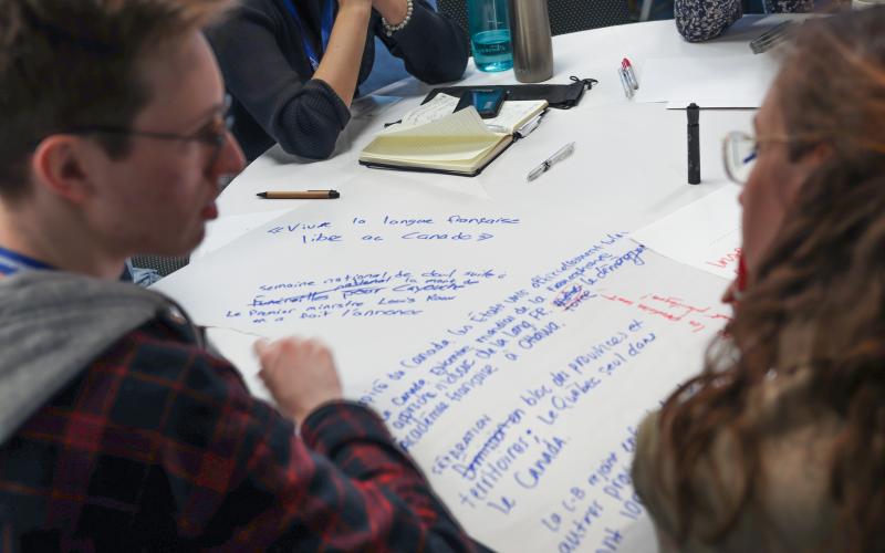 Séance de travail du groupe de la réflexion jeunesse