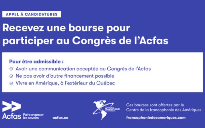 Recevez une bourse pour participer au 91e Congrès de l’Acfas