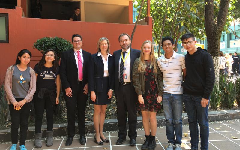 Rencontre entre Flavie-Isabelle Hade, directrice générale adjointe du Centre, avec le Lycée Franco-mexicain à Mexico